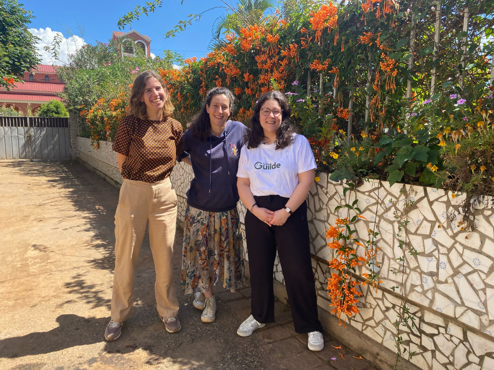Avec la cheffe du projet ADAPT et la coordinatrice de la Guilde aux bureaux de Cœur de Forêt