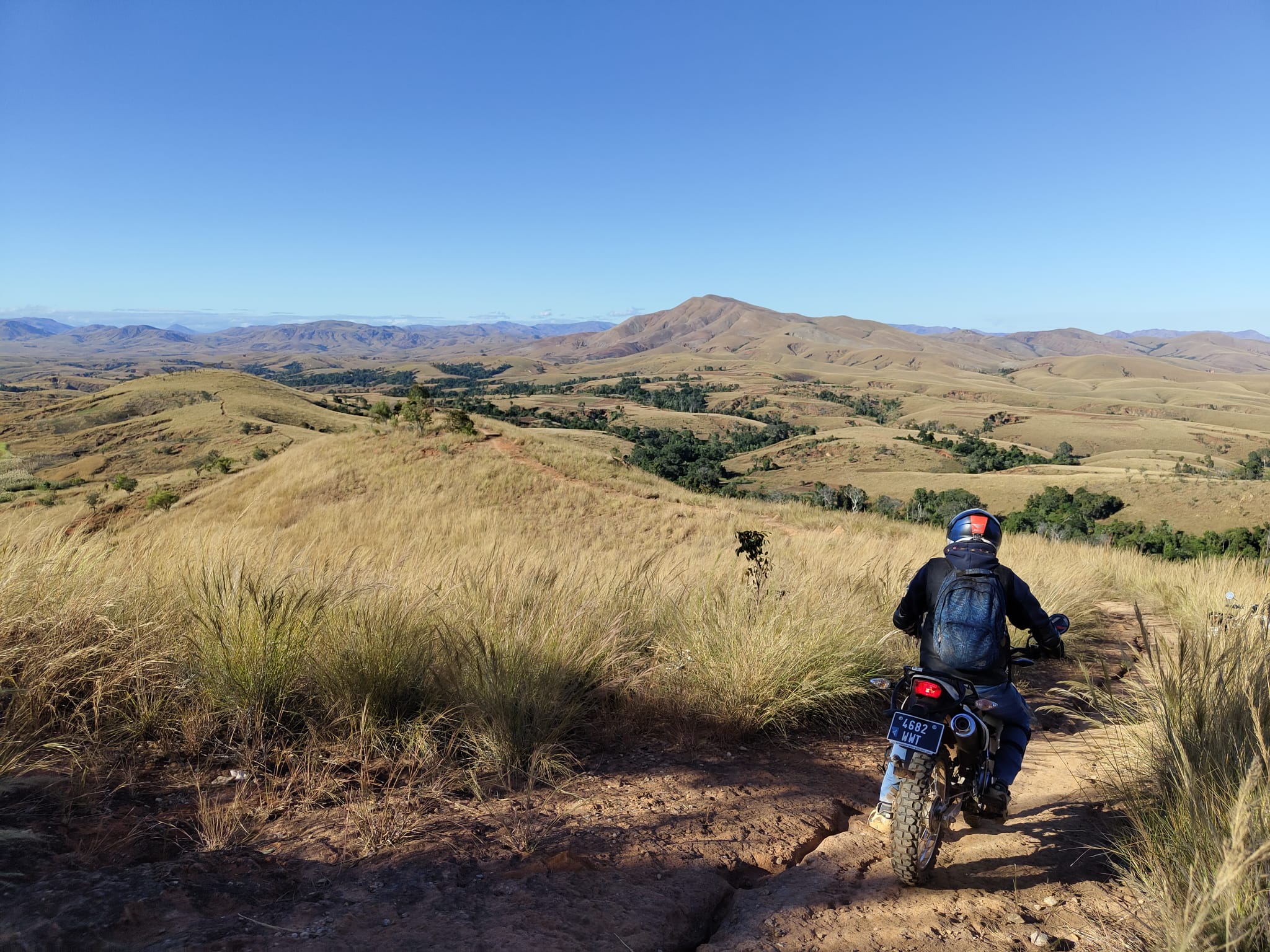 La piste qui mène vers Ambaravaranala, avec la forêt en toile de fond